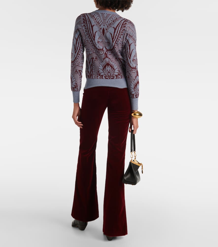 Etro Floral Jacquard-knit Wool Jacket In Multicoloured