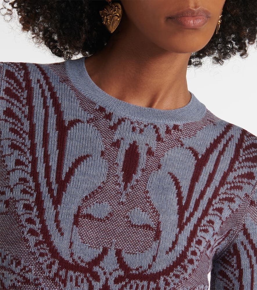Etro Floral Jacquard-knit Wool Jacket In Multicoloured