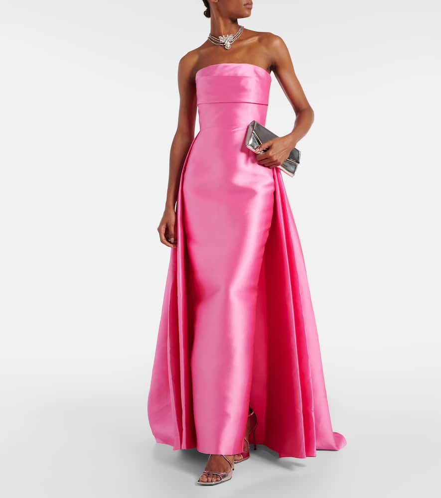 Solace London Robe Aus Satin In Pink