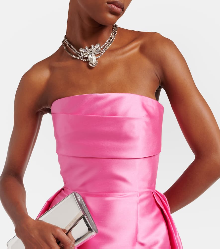 Solace London Robe Aus Satin In Pink
