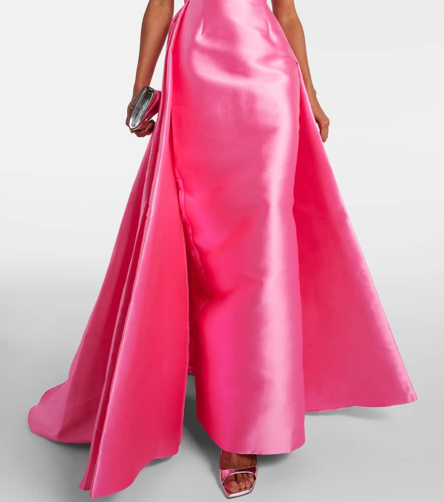 Solace London Robe Aus Satin In Pink