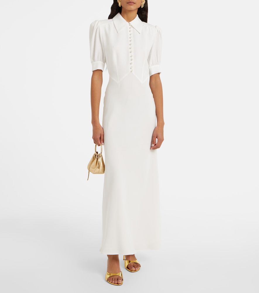  Alessandra Rich Alessandra Rich Satin Midi Dress 