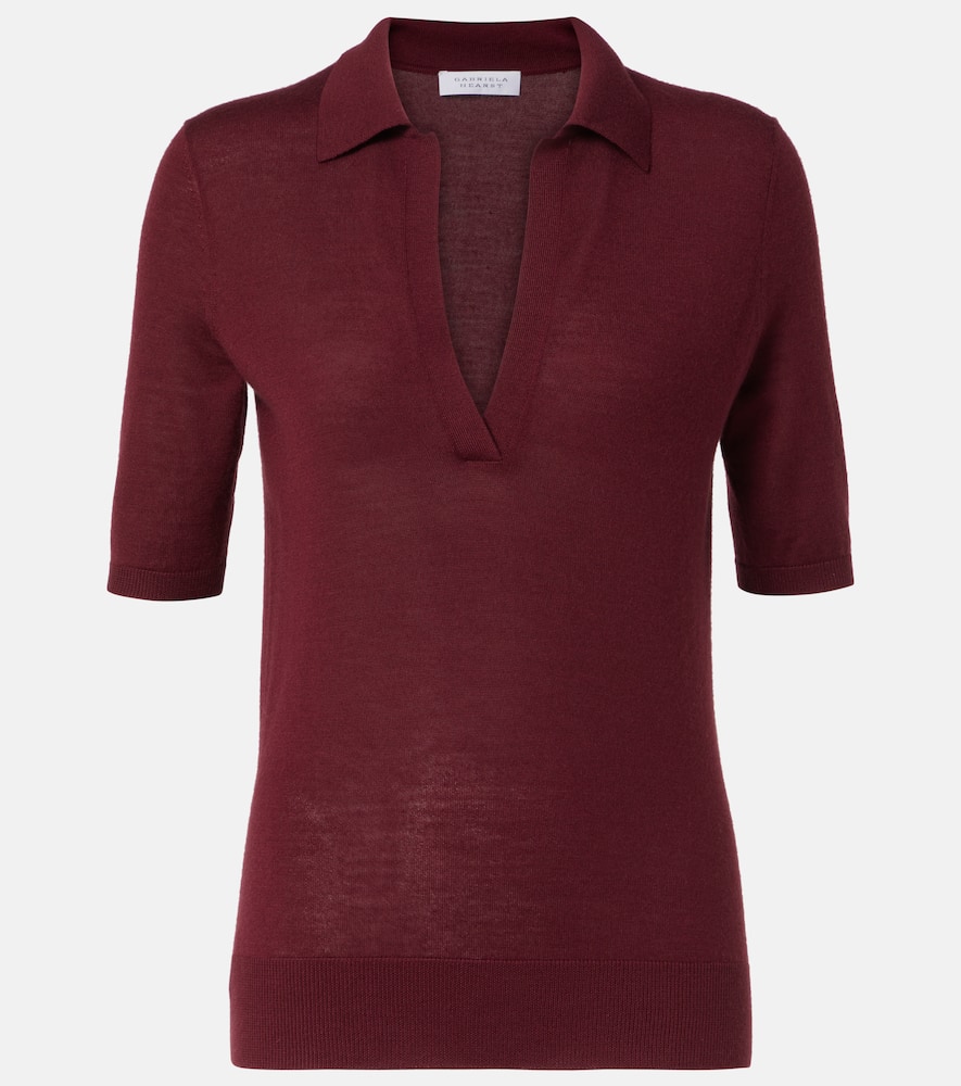 Frank cashmere and silk polo shirt