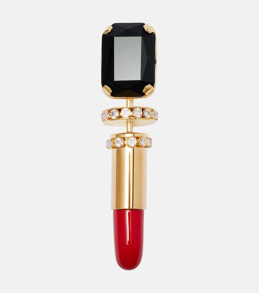Balmain Lipstick embellished brooch