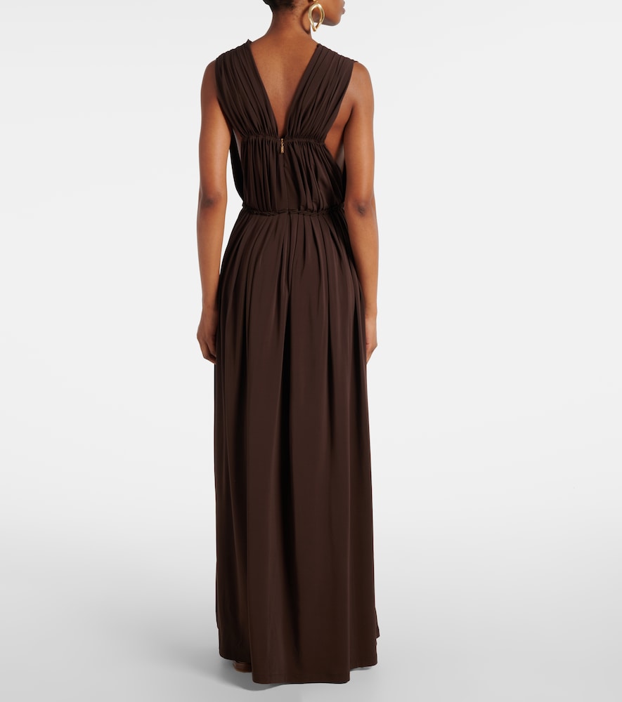  Max Mara Max Mara Pleated Gathered Maxi Dress 