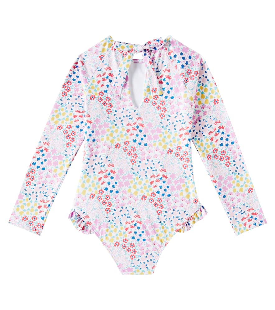 The New Society Floral Rashguard Swimsuit In Multicoloured