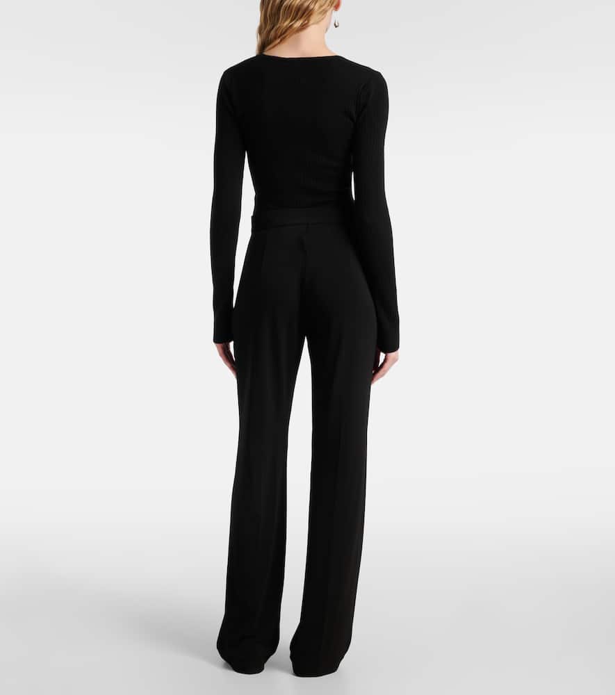 Max Mara High Waist Slim Fit Trousers In Brown