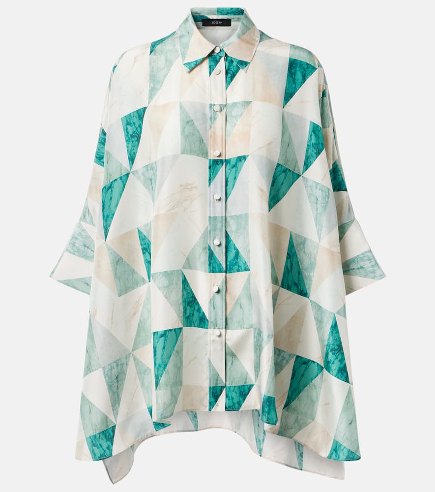 Arcole printed oversized silk shirt