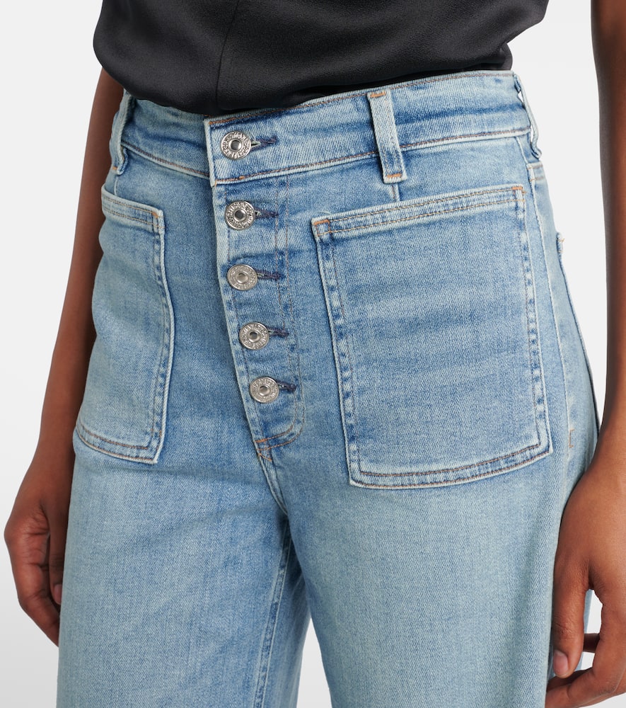 Citizens Of Humanity Lyra Patch Pocket Flared Jeans In Blue