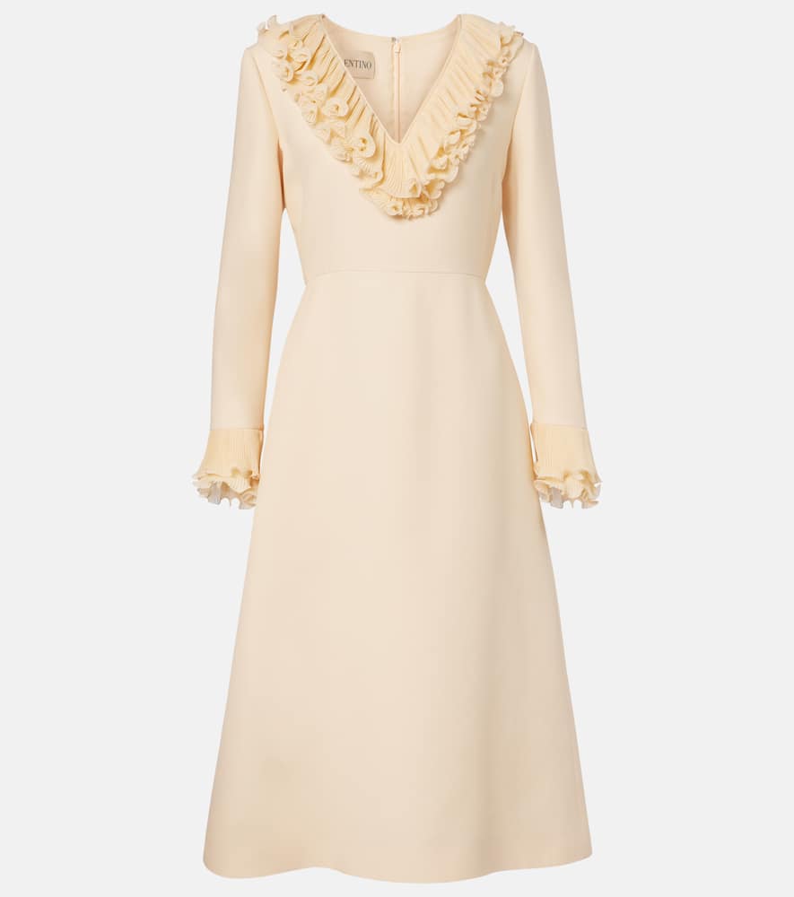Crepe Couture ruffled midi dress