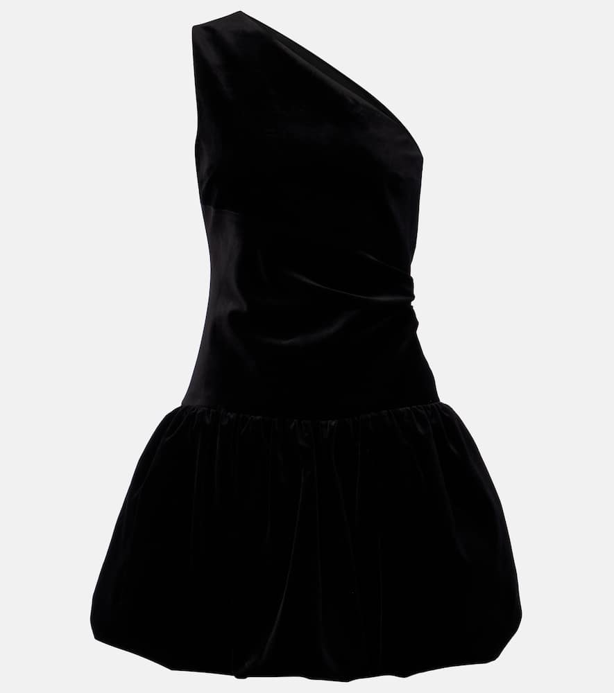 One-shoulder cotton minidress