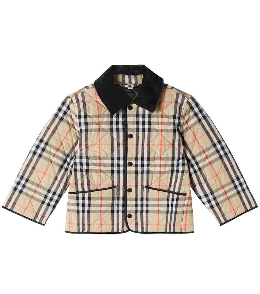 Burberry Childrens Check Quilted Nylon Barn Jacket