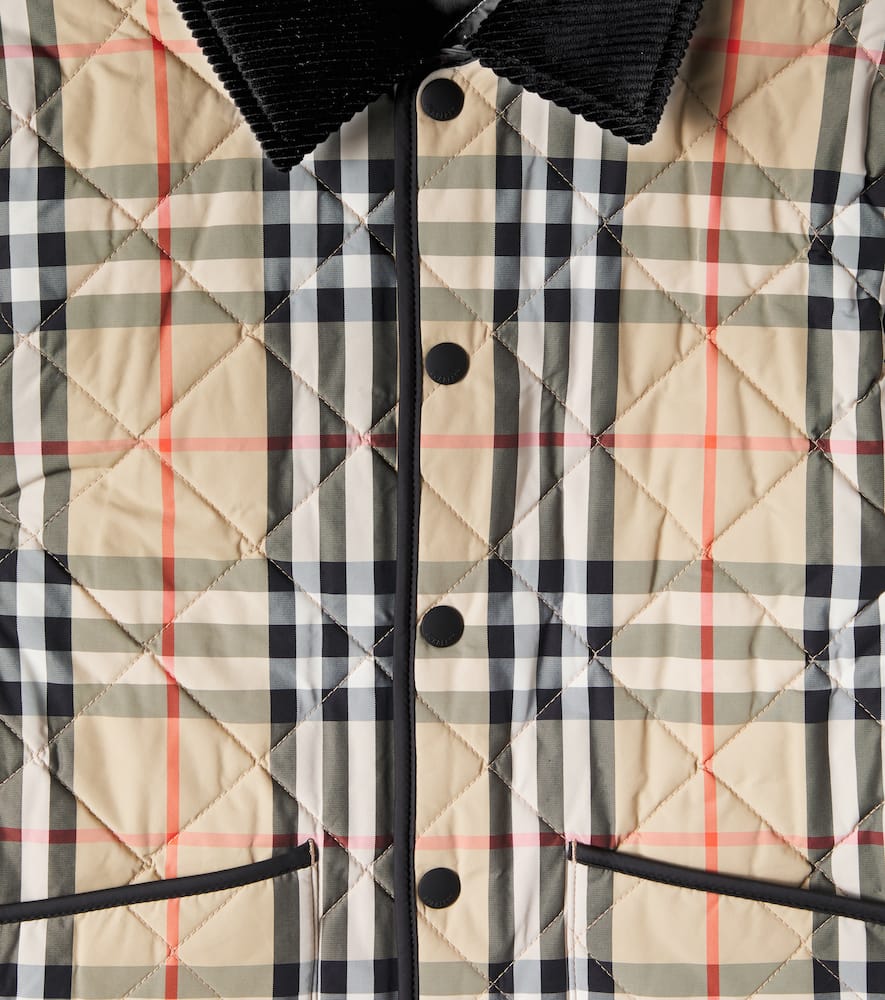 Burberry Childrens Check Quilted Nylon Barn Jacket