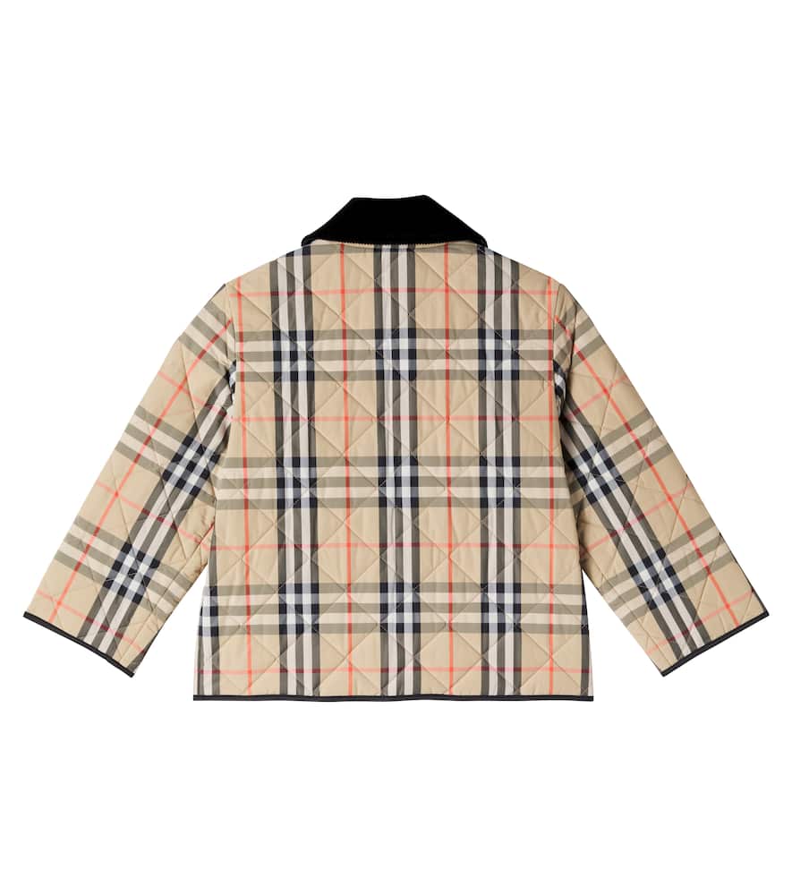 Burberry Childrens Check Quilted Nylon Barn Jacket