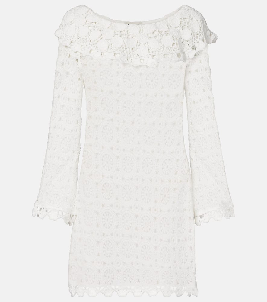 Envalira cotton crochet minidress