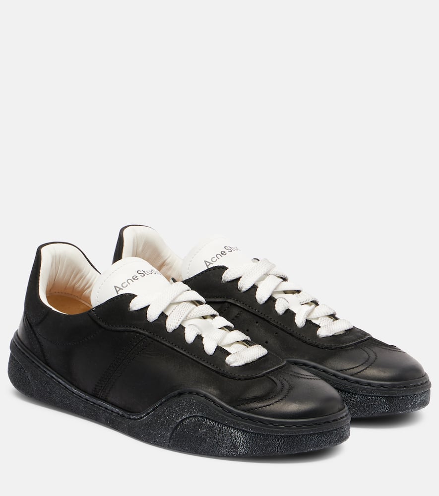 Acne Studios Leather Sneakers In Black