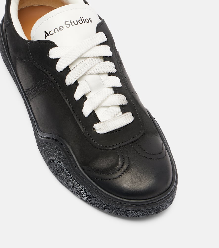 Acne Studios Leather Sneakers In Black