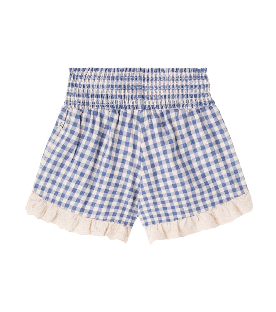 Cozmo Mesina Checked Cotton-blend Flannel Shorts In Black