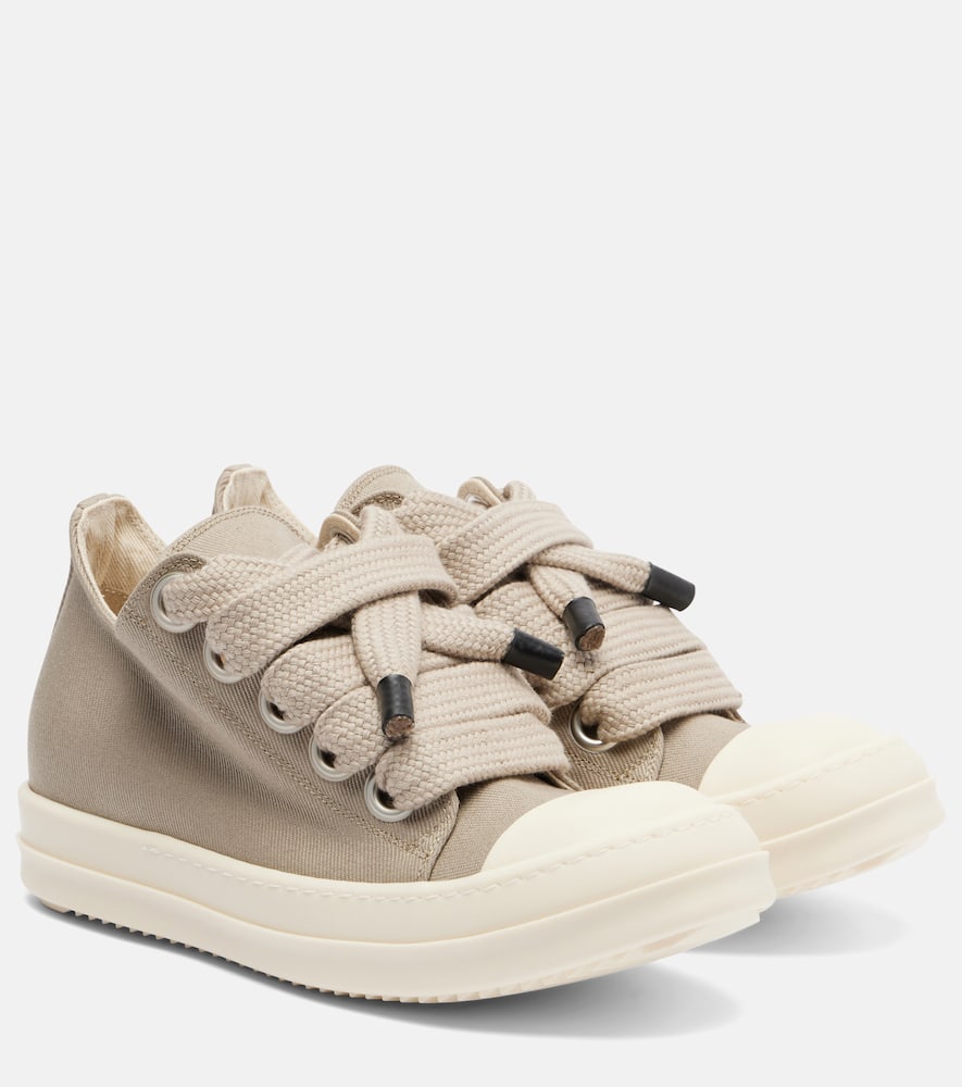Rick Owens Jumbolace Canvas Sneakers In Sand
