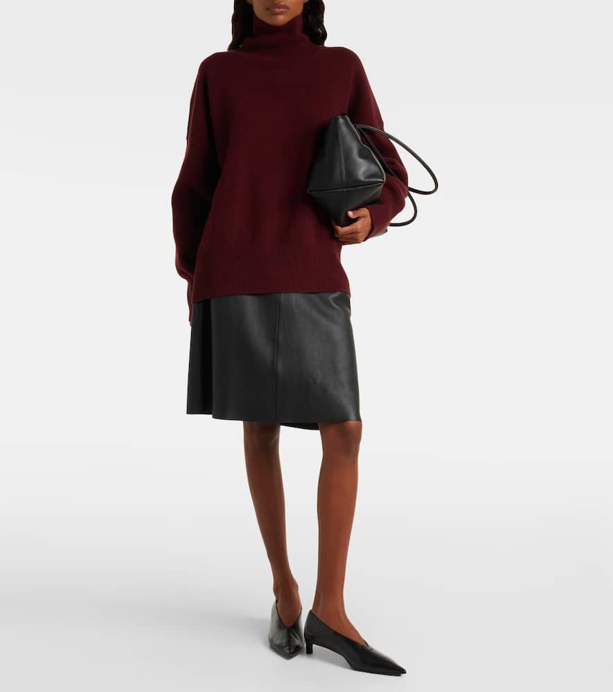Rohe Róhe Turtleneck Wool-blend Sweater In Brown