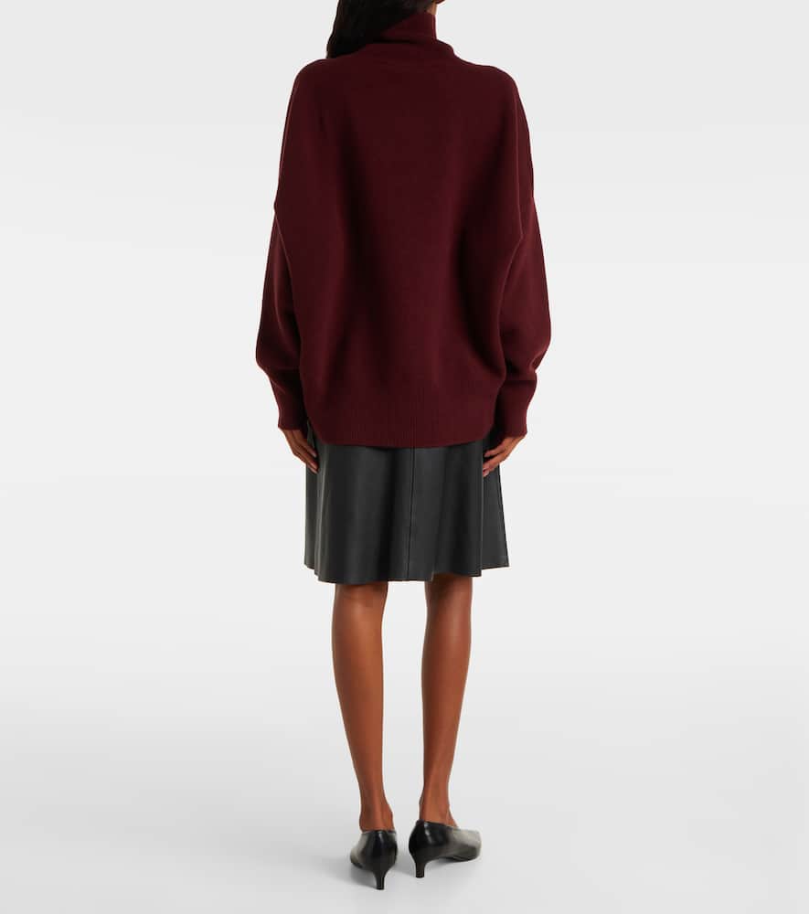 Rohe Róhe Turtleneck Wool-blend Sweater In Brown