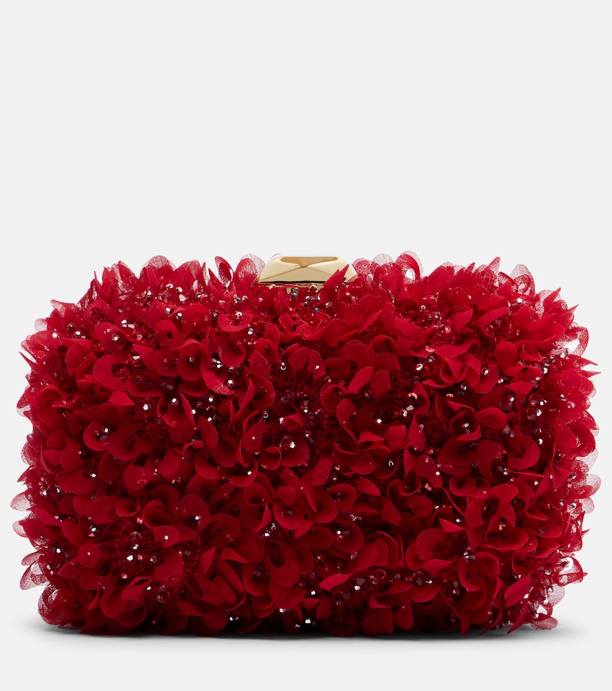 Jimmy Choo Cloud embellished satin clutch