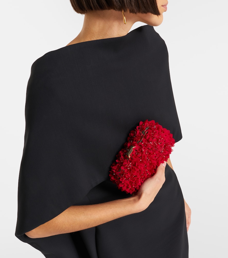 Jimmy Choo Cloud embellished satin clutch