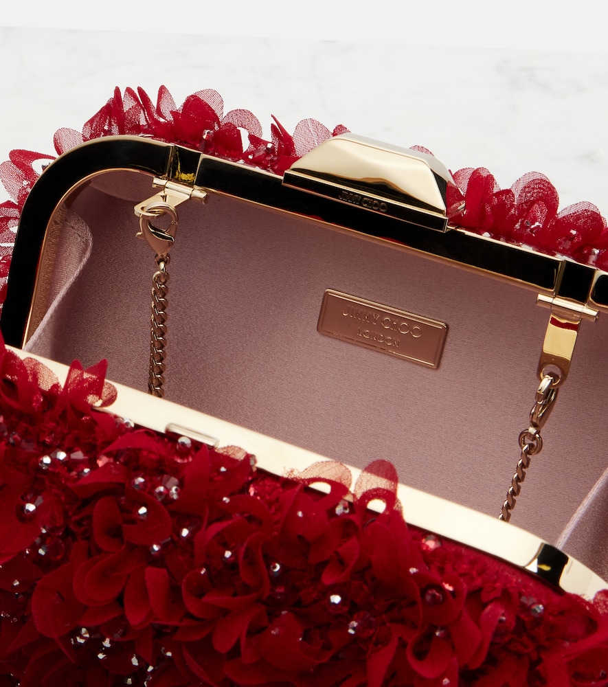  Jimmy Choo Jimmy Choo Verzierte Clutch Cloud Aus Satin 