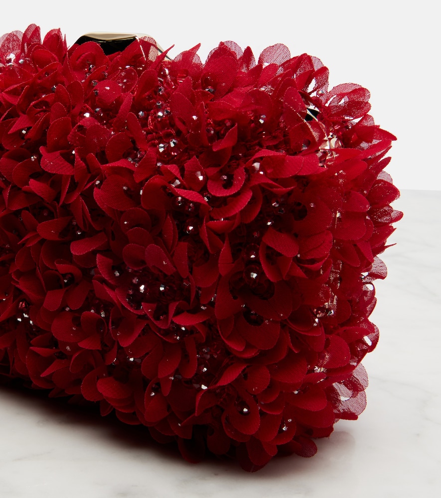 Jimmy Choo Jimmy Choo Verzierte Clutch Cloud Aus Satin 