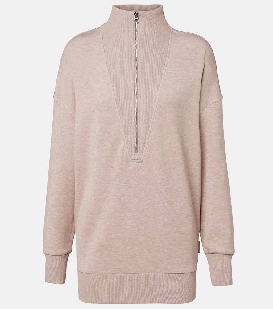 Varley Masie Jersey Half-zip Sweatshirt In Neutral