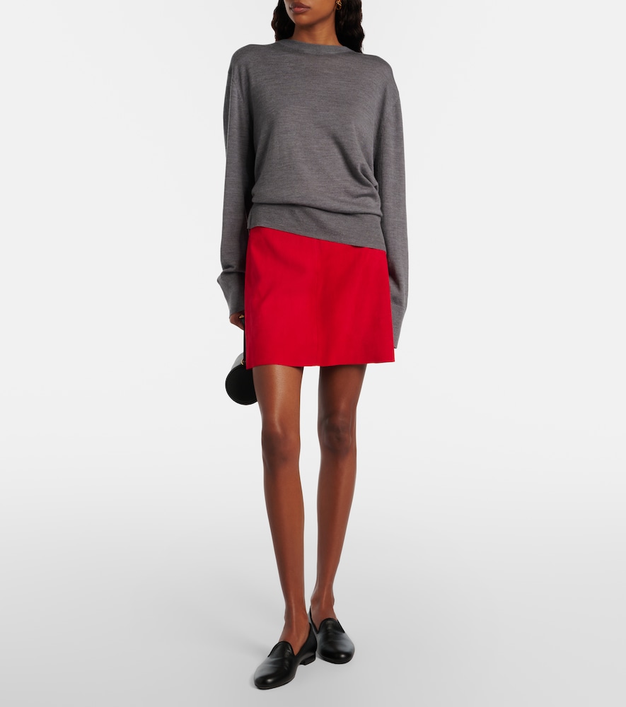 Stouls Lucie 22 suede miniskirt
