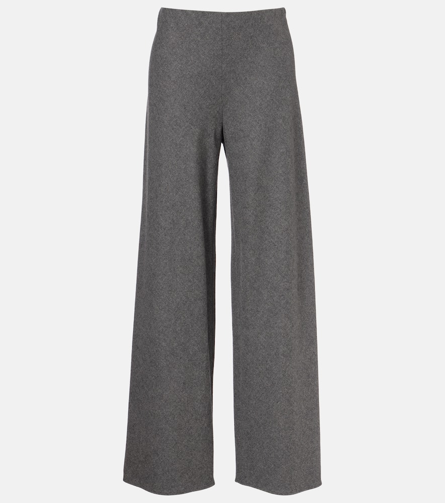 Vince High-rise Wide-leg Pants In Gray