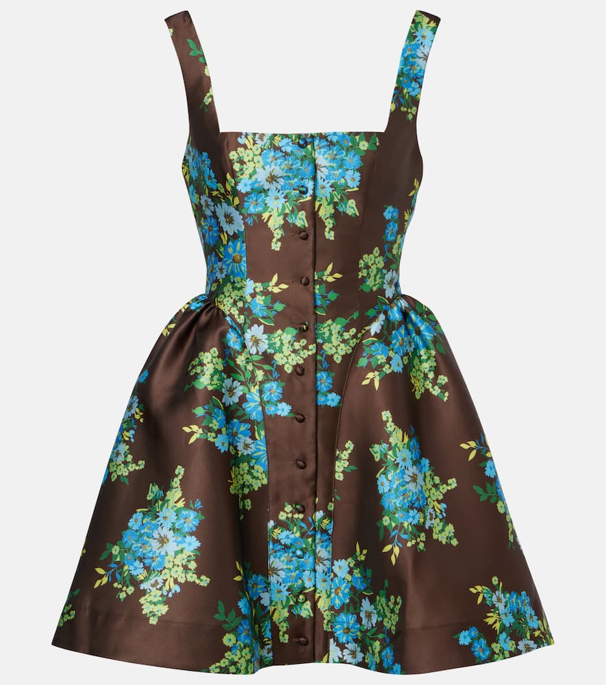 AlÃ©mais Abito corto in raso con stampa floreale