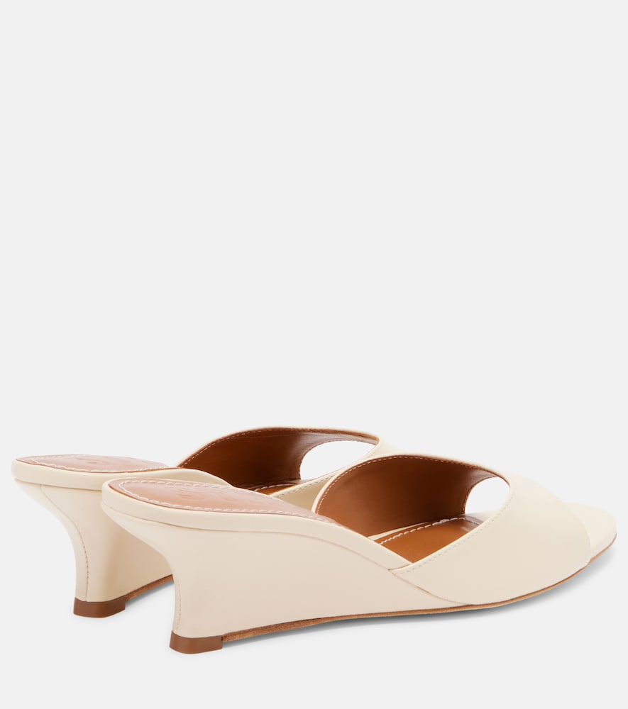  Staud Staud Mules Con Cuña Brigitte De Piel 