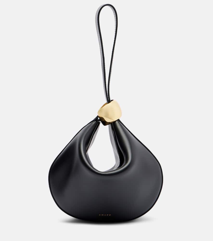 Amanu Zambia Leather Clutch In Black