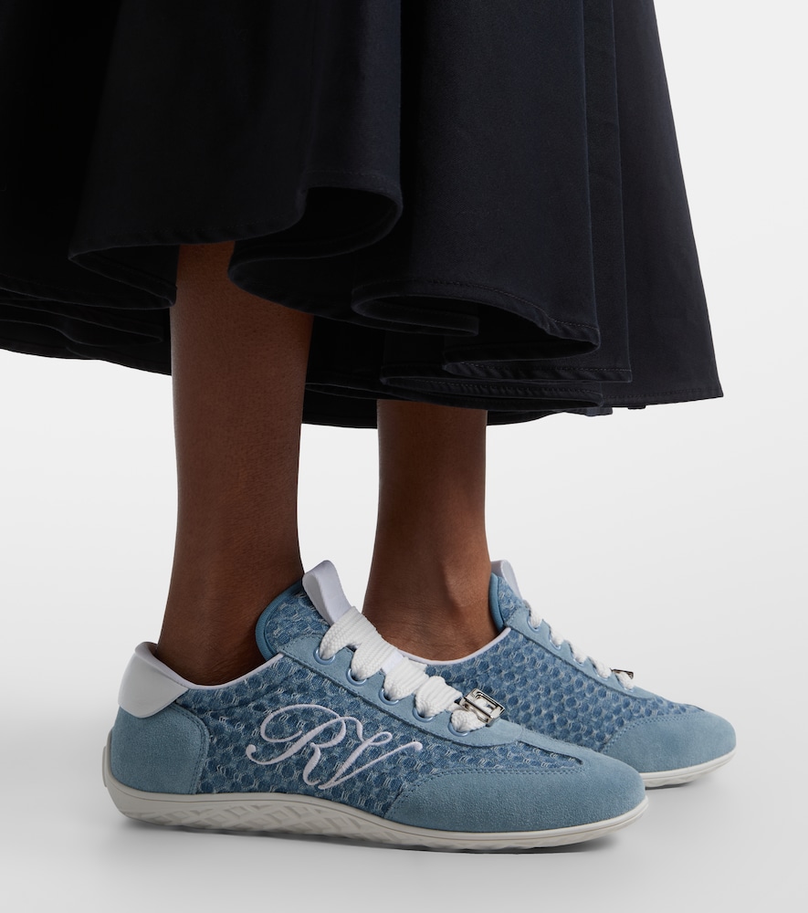 Roger Vivier Viv' suede-trimmed sneakers