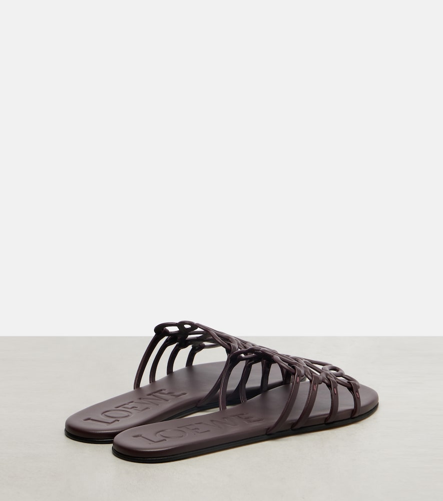  Loewe Loewe Petal Anagram Leather Slides 