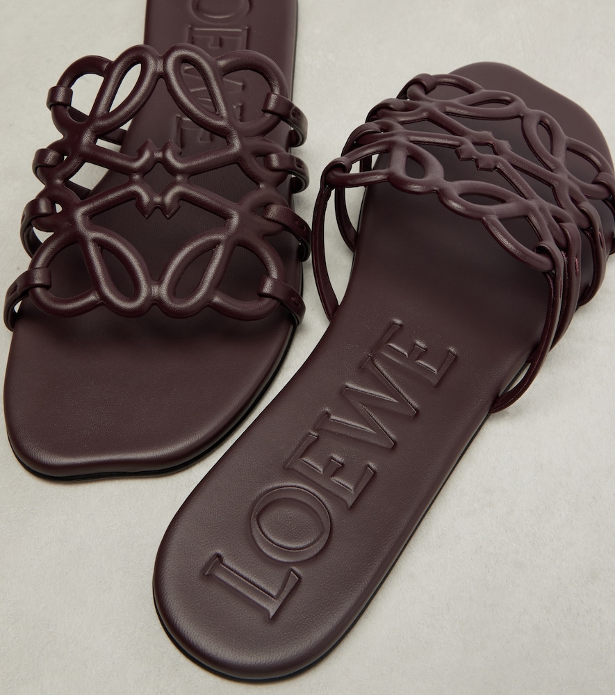  Loewe Loewe Petal Anagram Leather Slides 