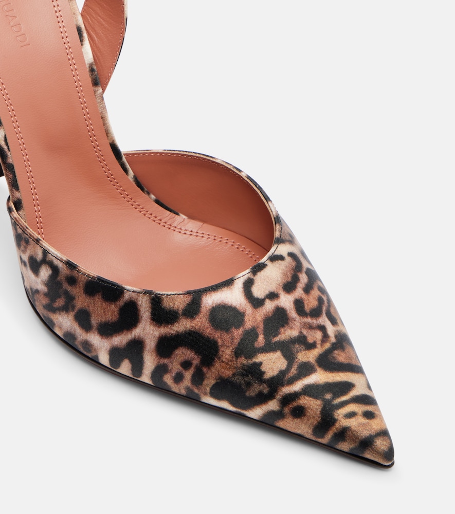  Amina Muaddi Amina Muaddi Slingback-pumps Holli 95 Aus Satin 