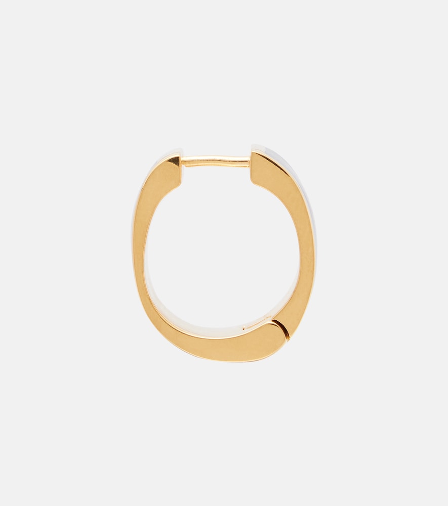 Signature Enamel Gold-Plated Hoop Earrings