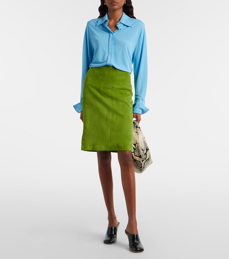 Stouls Gin suede midi skirt