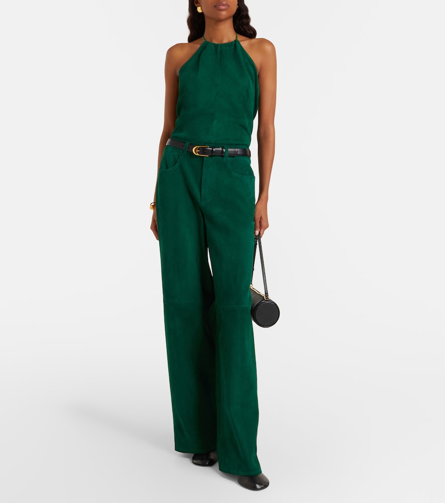  Stouls Stouls Mytheo Suede Wide-leg Pants 