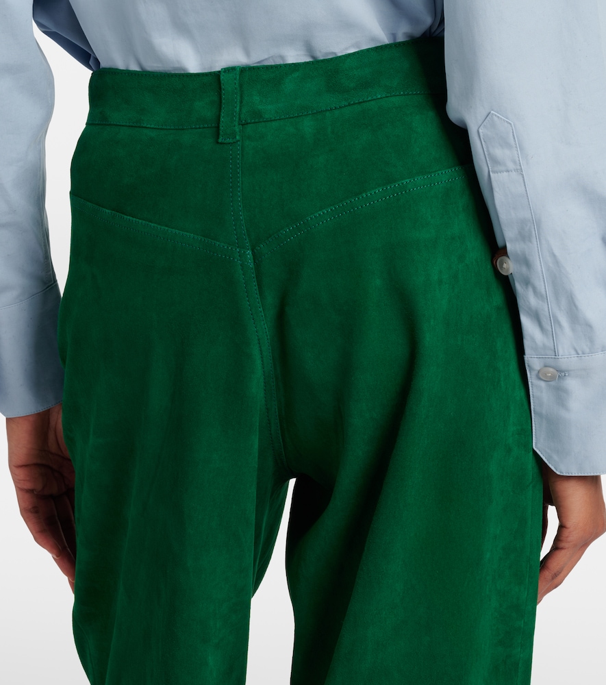  Stouls Stouls Mytheo Suede Wide-leg Pants 