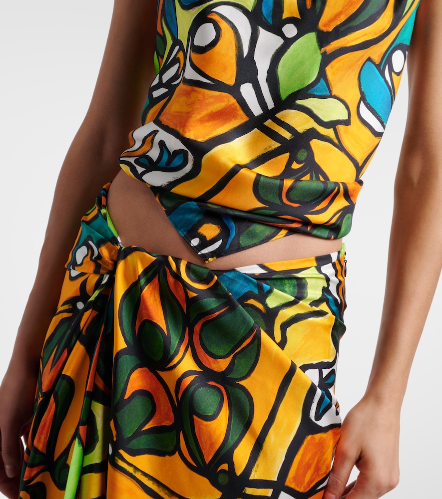  Christopher Esber Christopher Esber Printed Draped Silk Top 