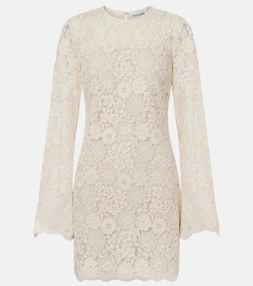 Veronica Beard Women's White Teresia Embroidered Tulle Minidress UK Size 16 - Mytheresa