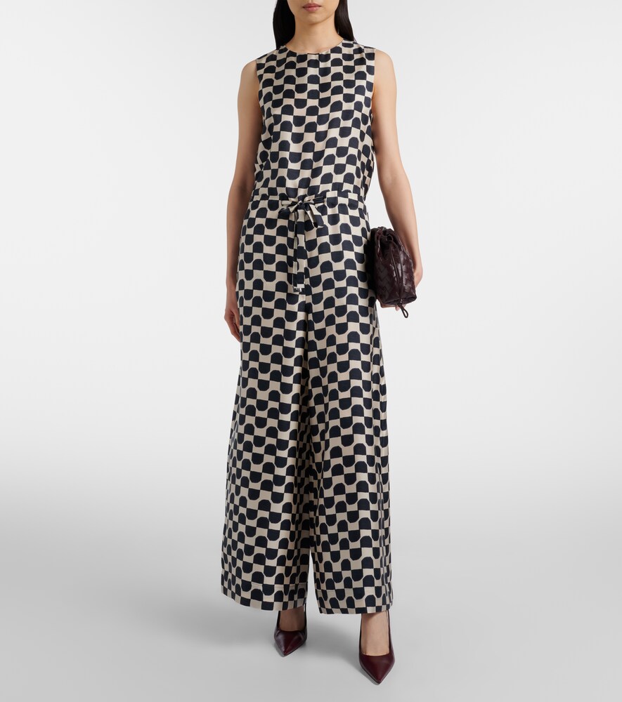'S Max Mara Ronchi printed silk jumpsuit