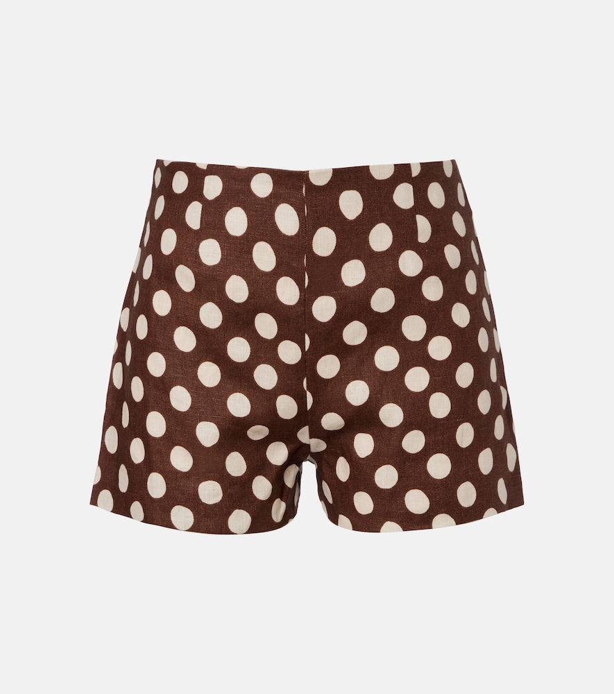Faithfull Short Lila en lin à pois