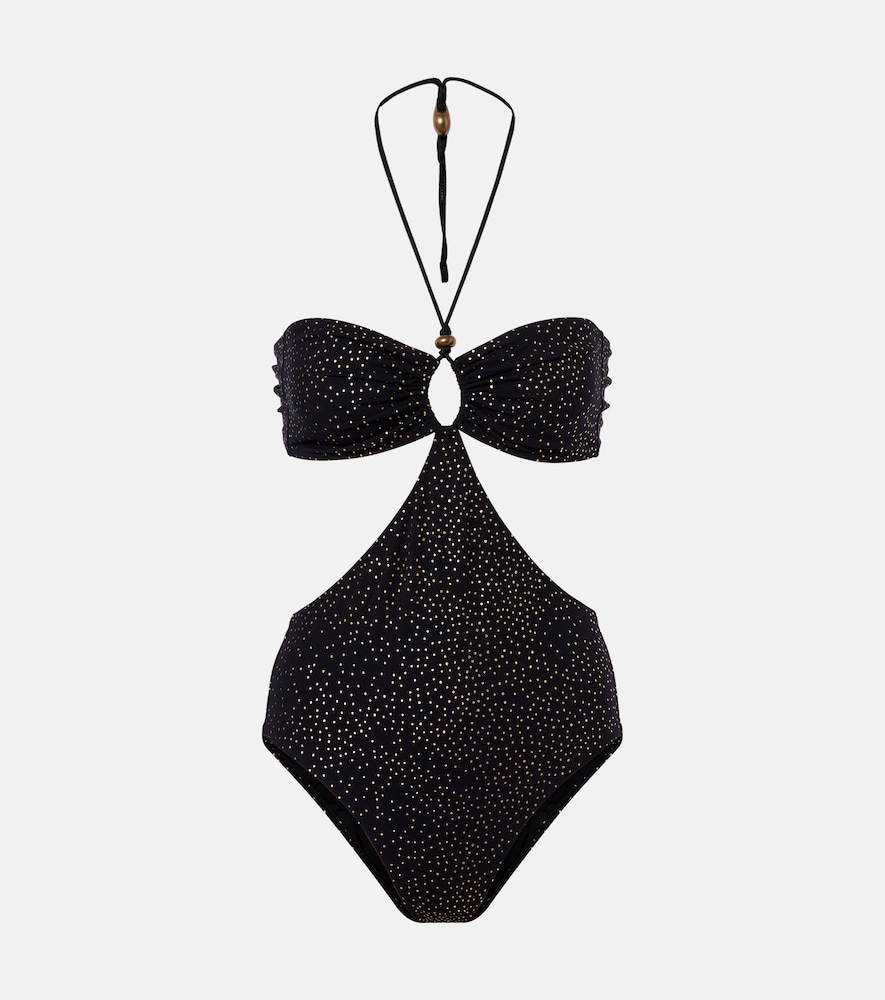 Isabel Marant Idoya polka-dot cutout swimsuit