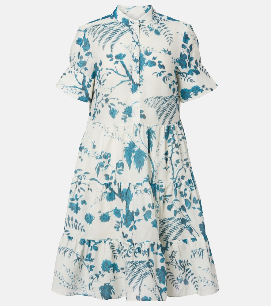 Erdem Floral tiered cotton and linen minidress | Thumbnail 6 Erdem Floral tiered cotton and linen minidress | Thumbnail 6
