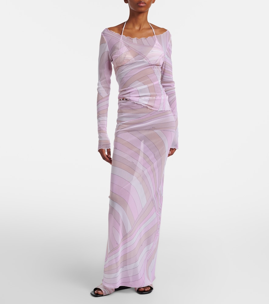 Pucci Iride tulle maxi skirt